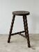 Antique turned wooden tripod stool