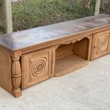 2-part Breton sideboard renovated in solid raw oak 200cm