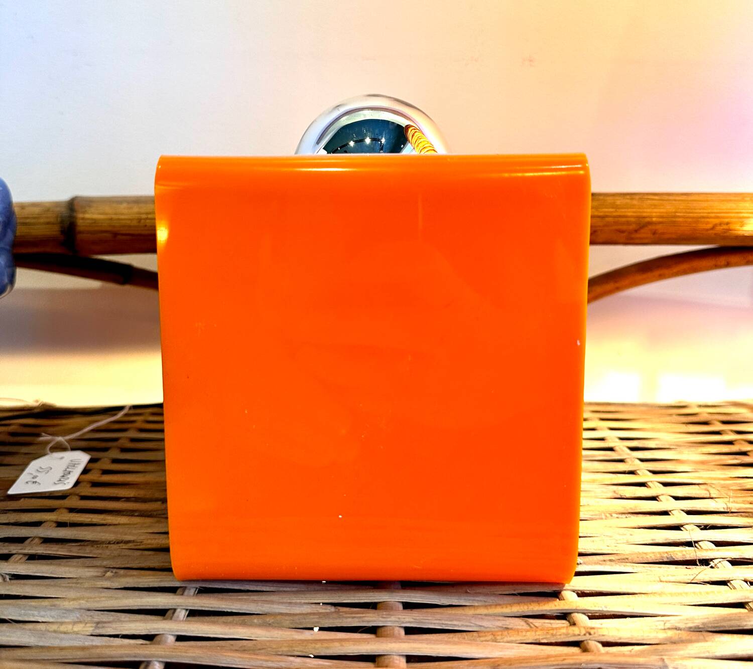 Orange cube lamp