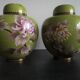 Paire de pots à gingembre en émail cloisonné début 20ème siècle