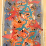 Framed Paper Painting WILLIAM BRUI contemporary abstract modernism