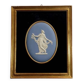 Large Wedgwood Plaque England Vintage Jasperware Biscuit The Dancer