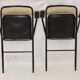 Pair of folding chairs with vintage armrests, 70s