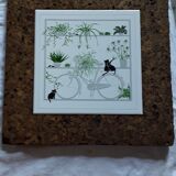 Decorative ceramic and cork underside