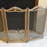 Art Nouveau brass fire screen 1900