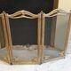 Art Nouveau brass fire screen 1900