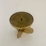Brutalist bronze candleholder, 1970s