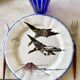 Service de table assiettes et plats Gien modèle grands oiseaux