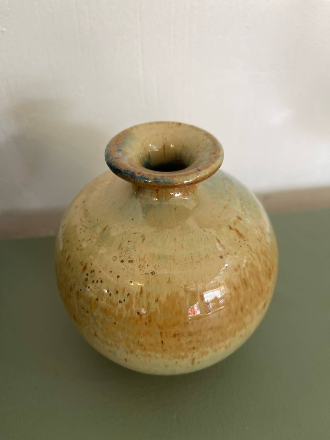 Glazed ceramic vase