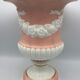 Medici VASE in enamelled earthenware with floral frieze decoration, signed and numbered
