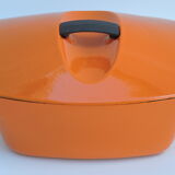 Enamelled cast iron casserole Le Creuset 4L5 designed by Raymond Loewy Vintage