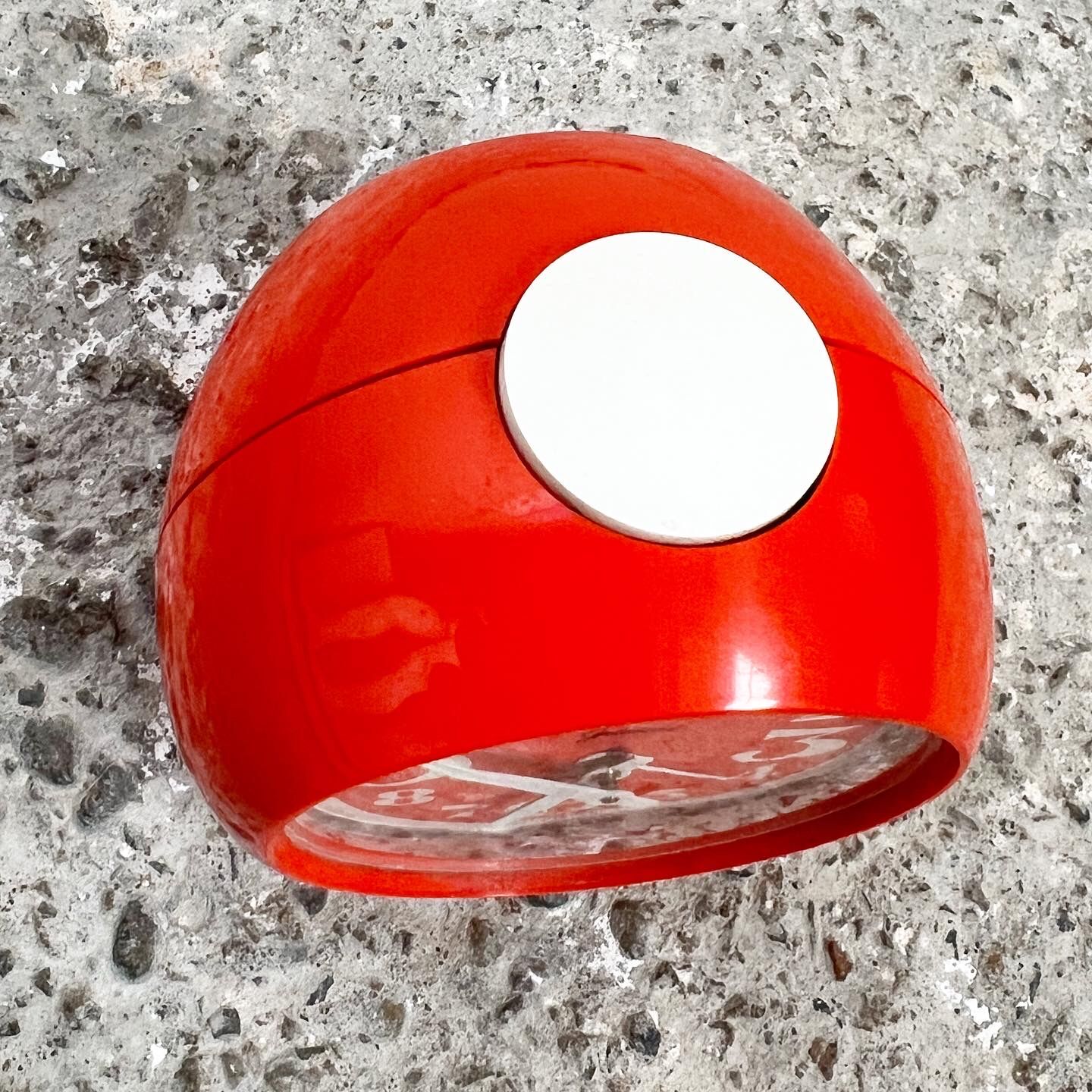 Vintage alarm clock Goldbühl orange