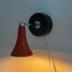 Pair of red metal wall lights AGE, 1970s, Italy