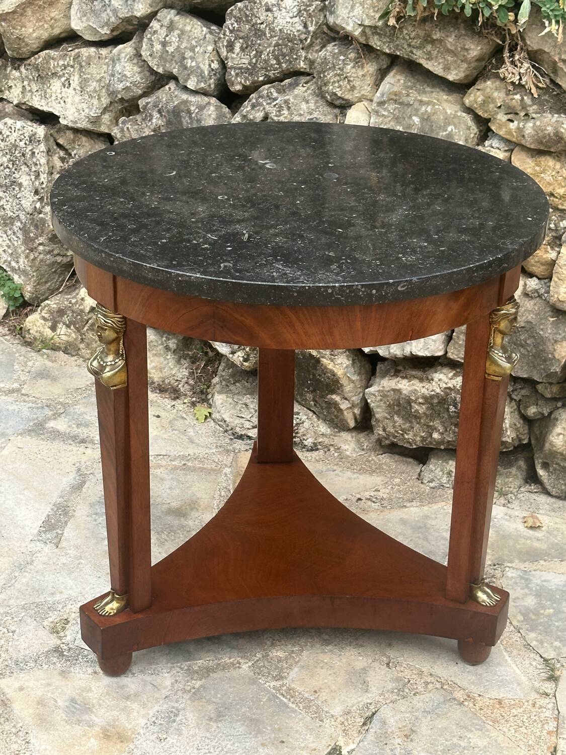 Mahogany Pedestal Table Return from Egypt 20th Century