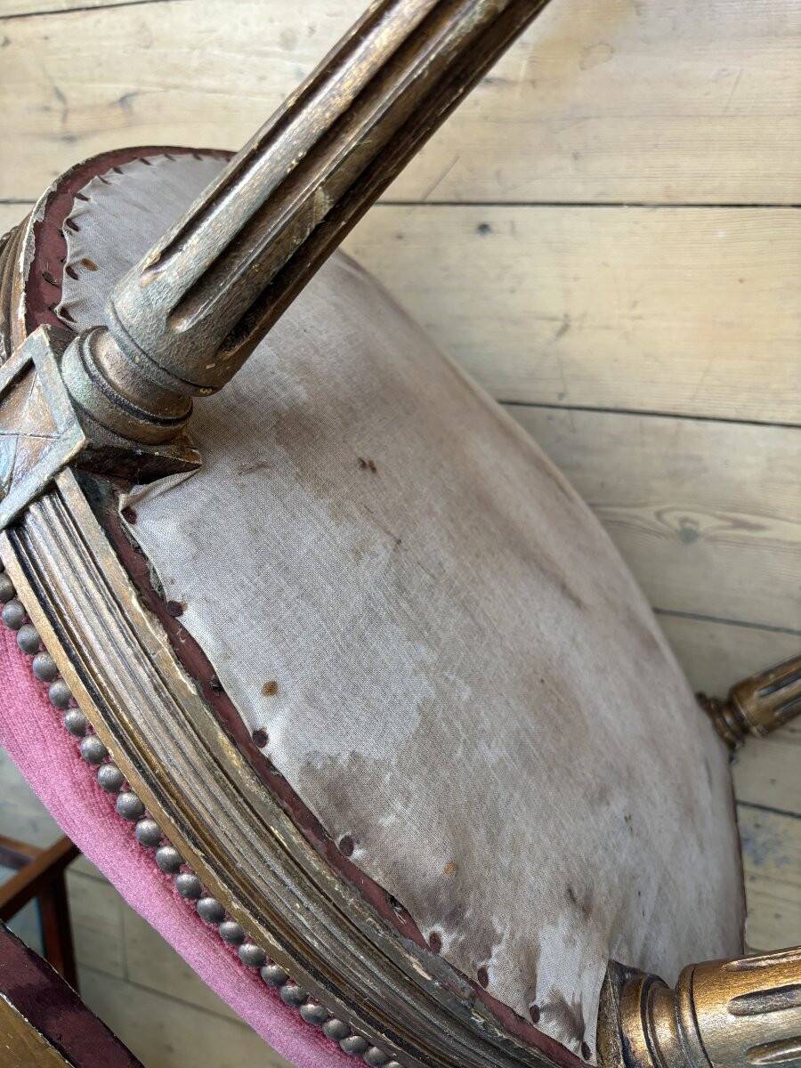 Pair of Louis XVI medallion armchairs