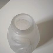 Art deco vase in pressed glass molded eagle