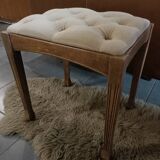 Ancien tabouret velours