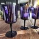 Lot de 6 verres à vin en verre violet