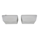 1970s Pair of Milky Glass Square Ceiling Lights, Czechoslovakia