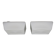 1970s Pair of Milky Glass Square Ceiling Lights, Czechoslovakia