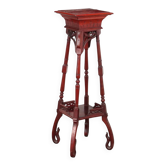 Antique walnut vase holder with decorations, 19th century