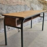 Double school desk with locker, 1960