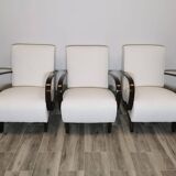 Armchairs by Jindrich Halabala, 1940s, Set of 3