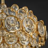 Gilt brass chandelier, design by Palwa, Germany, 1970s