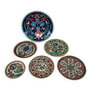 6 assiettes murales turques
