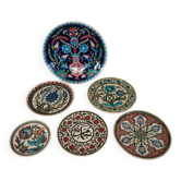 6 assiettes murales turques vintages