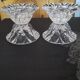 Pair of antique Arques crystal candlesticks