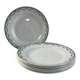 Lot de 6 assiettes plates en faïence Saint Amand 22,5cm
