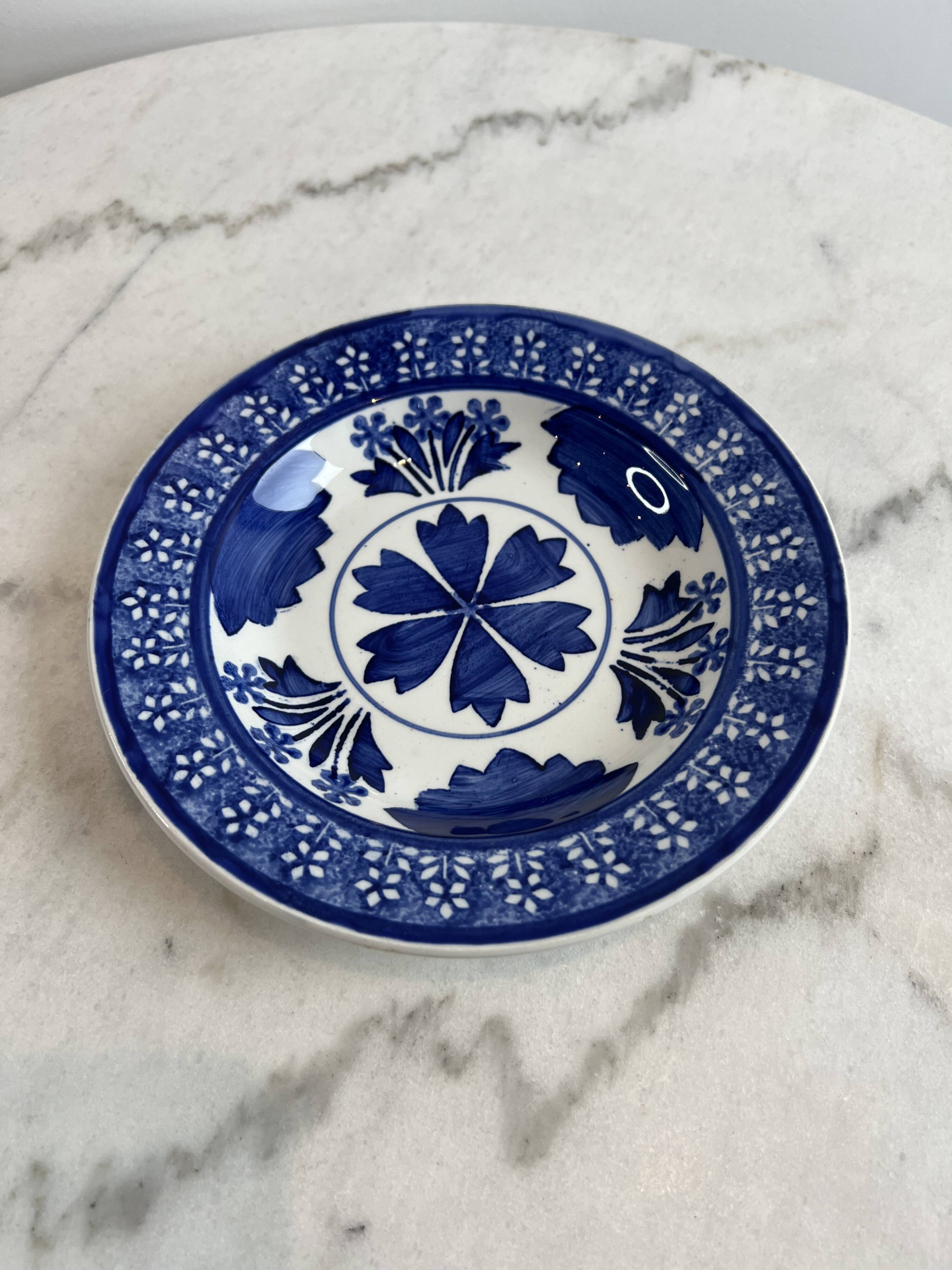 Set of 3 ironstone plates Choisy Le Roi