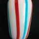 Carlo Moretti vase murano glass blown to the mouth, bottle shape