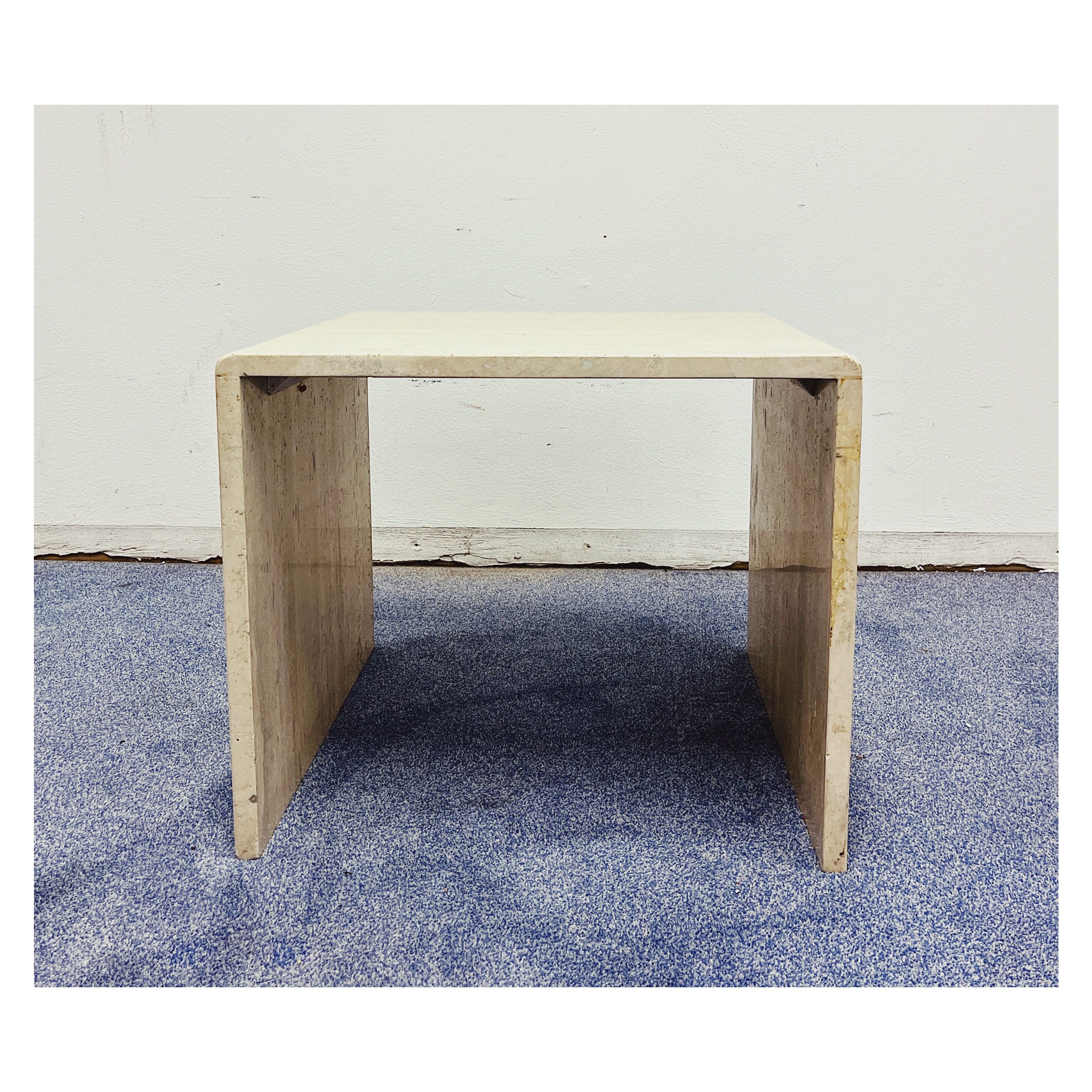 Vintage side table travertine