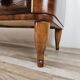 1950s Art Decò walnut burl and brass chest of drawers