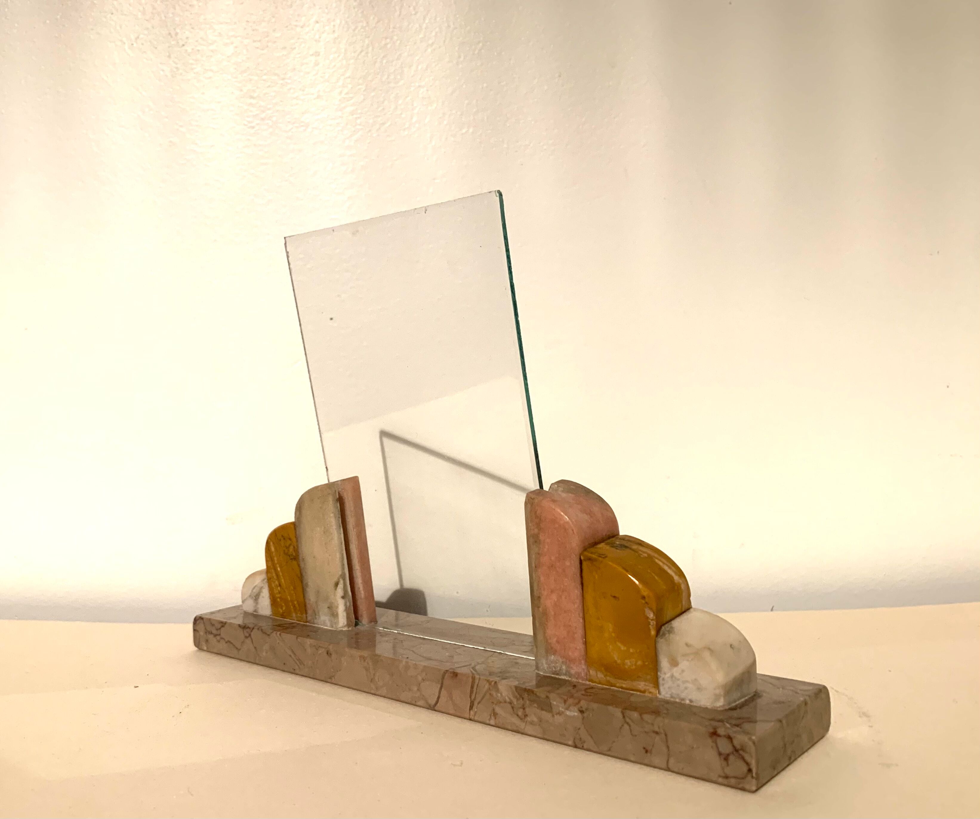 Old Art Deco marble photo holder
