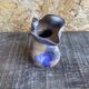 Vintage Polychrome Glazed Stoneware Soliflore Vase with Corolle Neck #D96