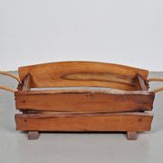 Brutalist Rope Magazine Rack, 1960s