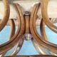 Extending table with vintage bentwood base from the end of the 19th century