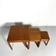 Set of 3 Nesting Tables, Wood, Italy, 1960s