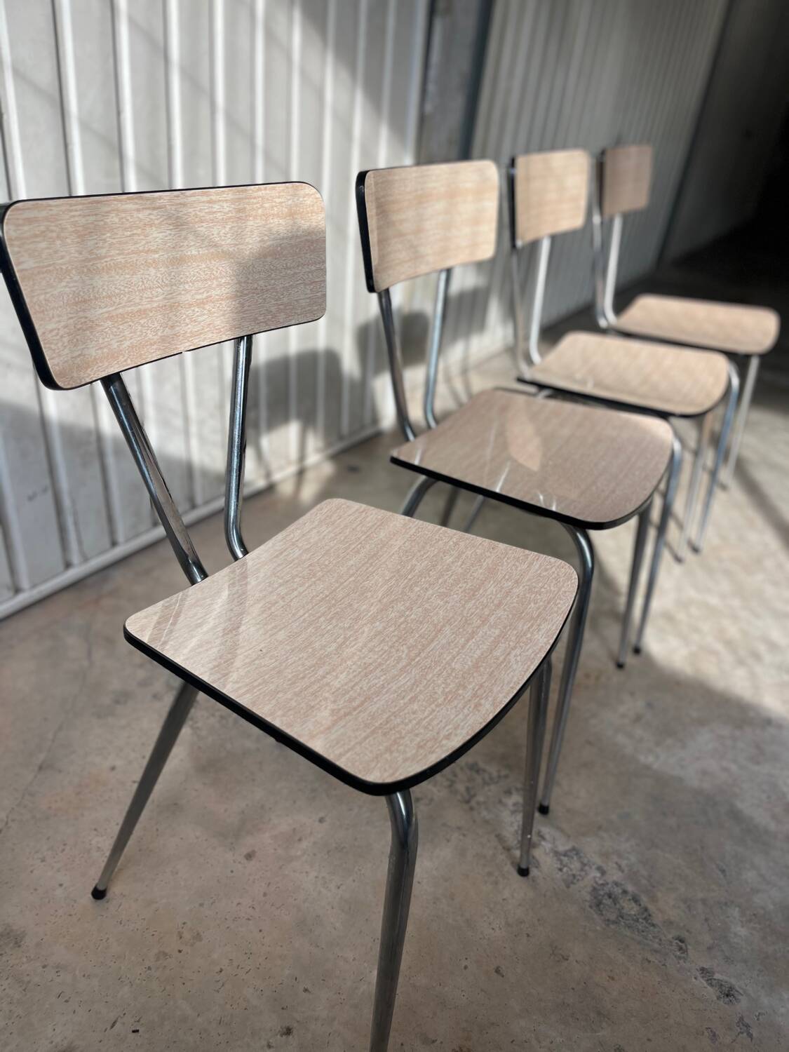 4 vintage Formica chairs