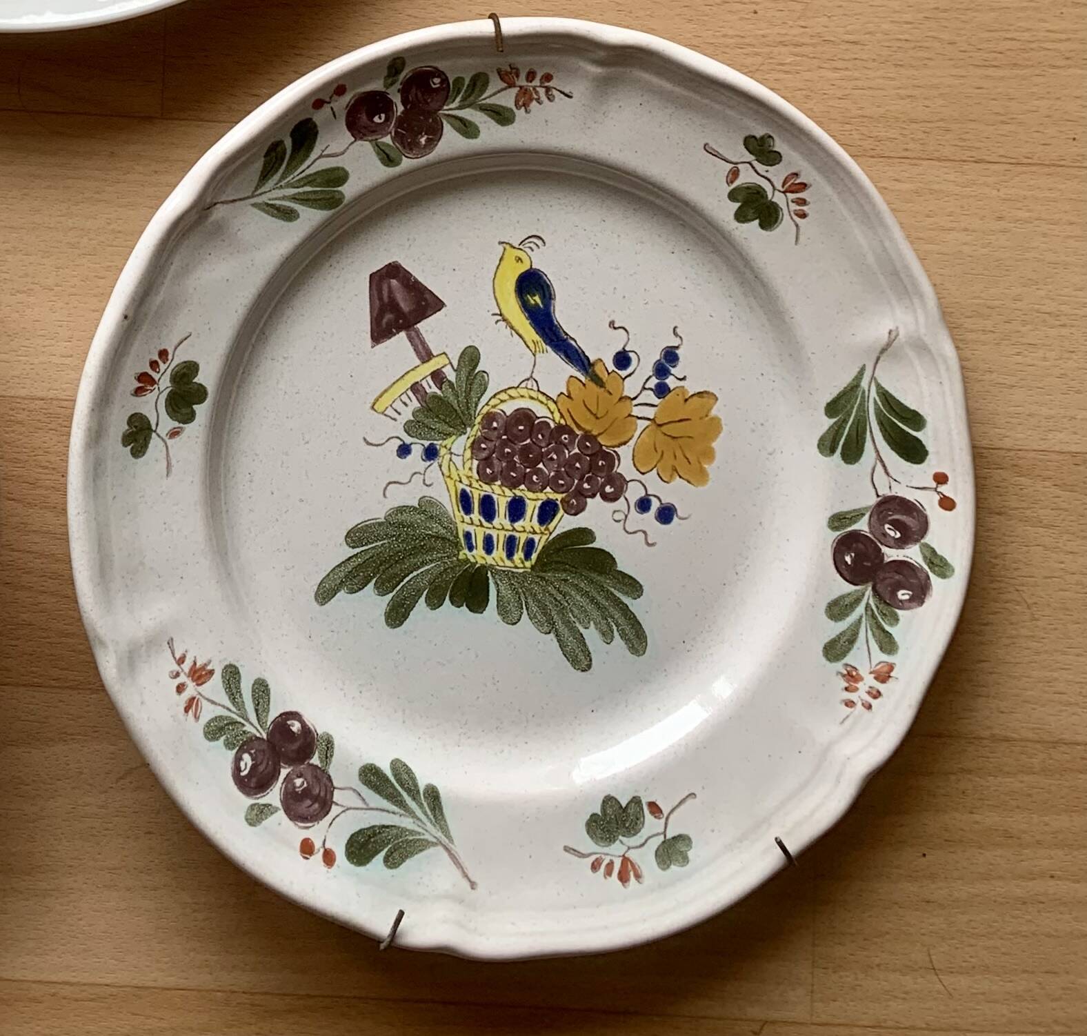 Vintage Wall Plate M. Delage Limoges 25cm