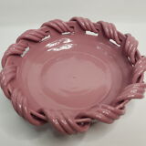 Ceramic dish, old pink by Yvon Roy, 31 cm