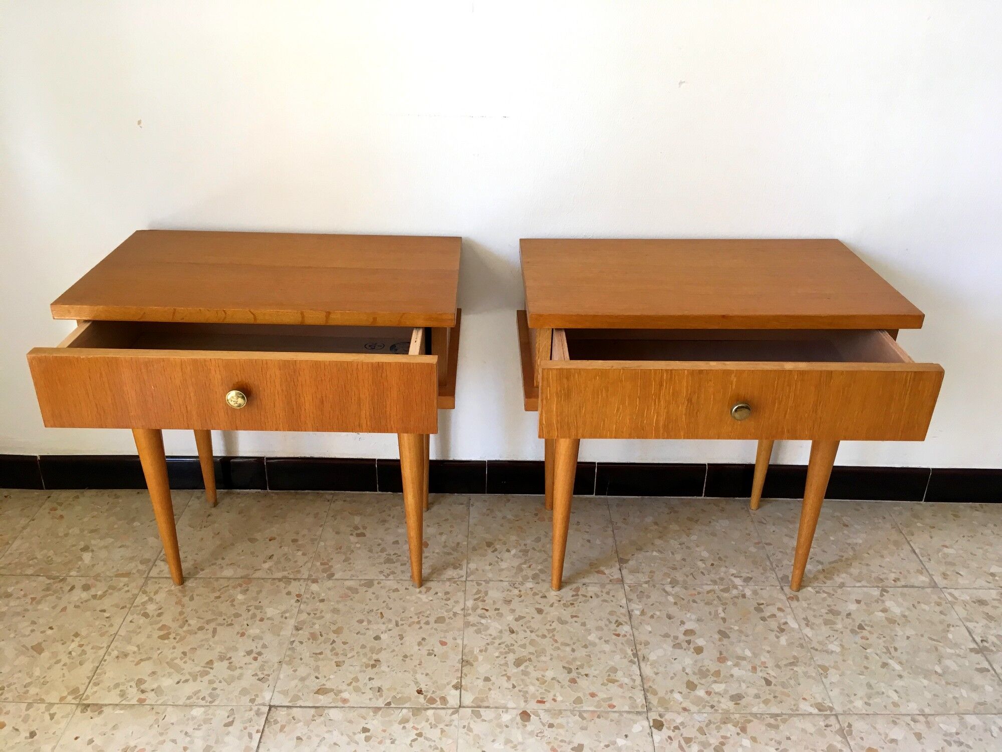 Paire de chevets vintage années 60