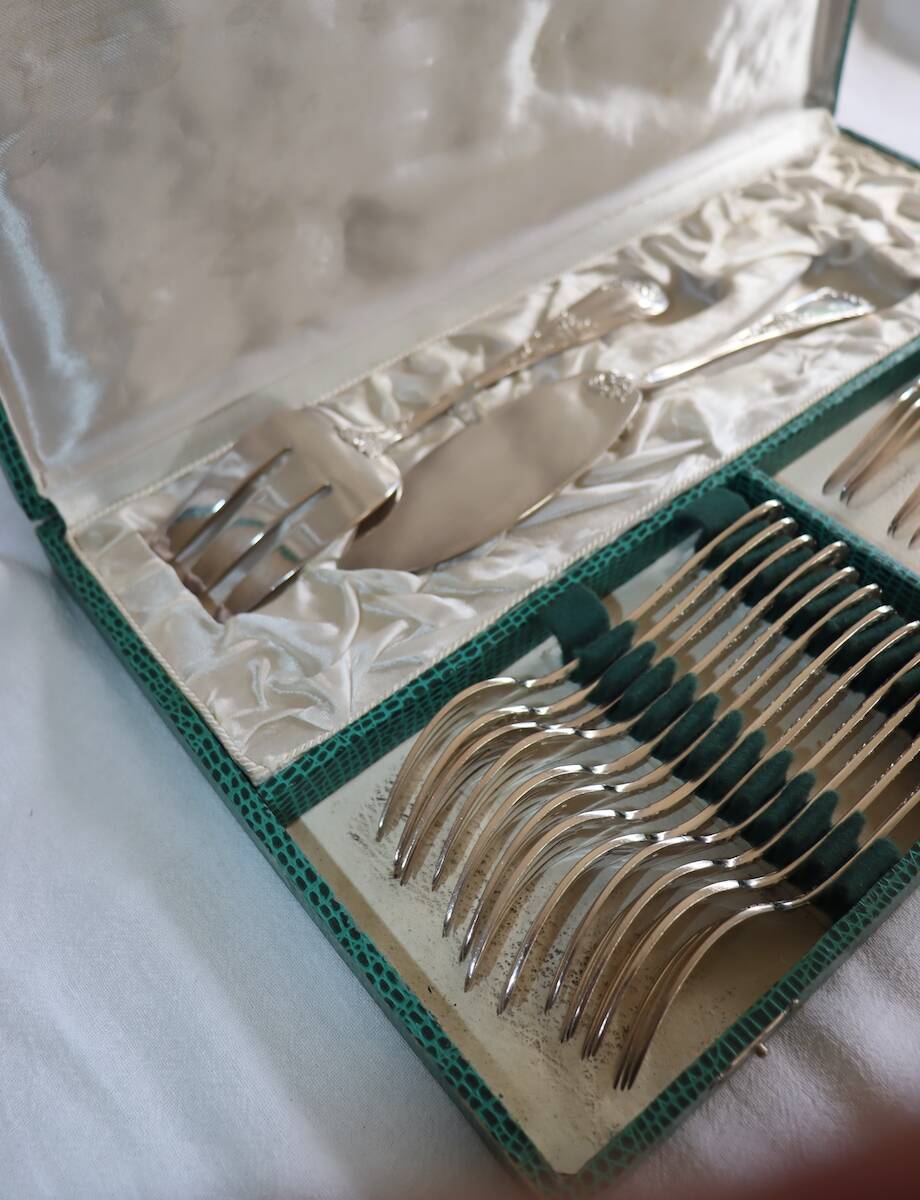 Silver-plated fish service by Ravinet d'Enfert
