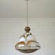 Vintage Murano Style Pendant Light | Hand Blown Opaline Glass | Mazzega Style | Mid Century Modern | Restored Yugoslav Chandelier