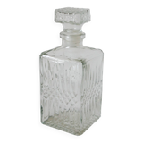 Faceted whiskey decanter worked cap 1970