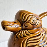 Vintage Sarreguemines duck pitcher