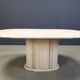 Vintage oval travertine dining table, 1970s